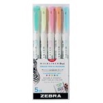 Zestaw Brush Mildliner Zebra Fluo 5 kol.