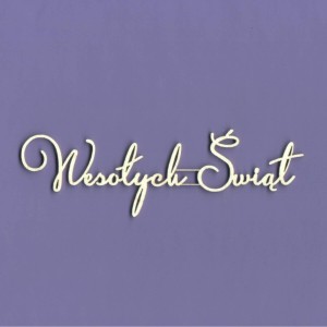 Tekturka Napis - Wesołych Świąt VI Crafty Moly 