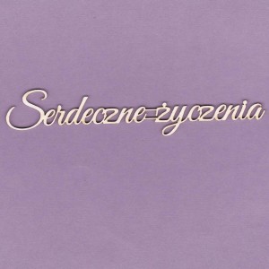 Tekturka Napis - Serdeczne Życzenia Crafty Moly 