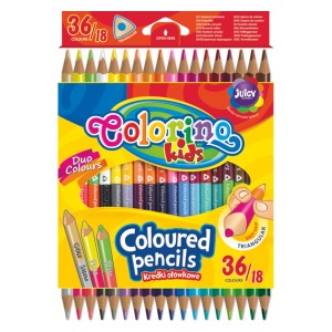 Kredki Ołówkowe Patio Colorino Kids 18/36kol. Dwustronne