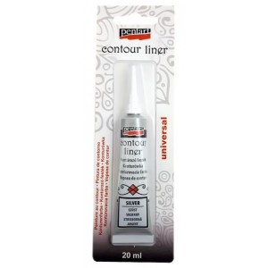 Konturówka Srebrna Pentart 20ml 