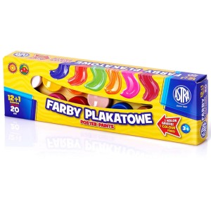 Farby Plakatowe 12+1 kol. Astra 20ml