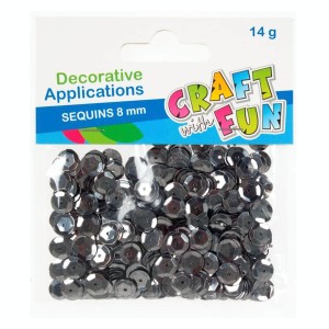 Cekiny 8mm Popielate Łamane Craft With Fun 14g