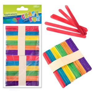 Patyczki Drewniane Kolor Małe Craft With Fun a'100