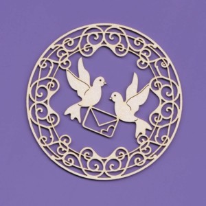 Tekturka Ramka z Gołąbkami 1 Crafty Moly 