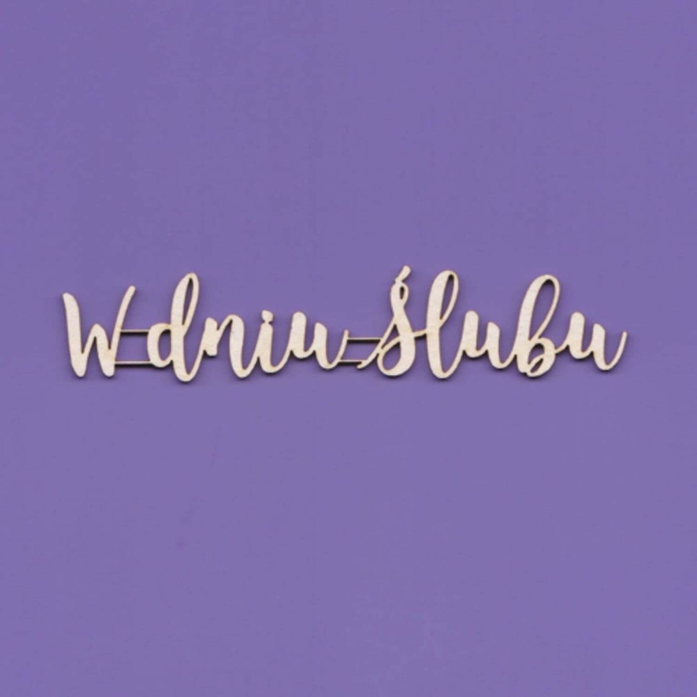 Tekturka Napis - W Dniu Ślubu WYK1031.jpg