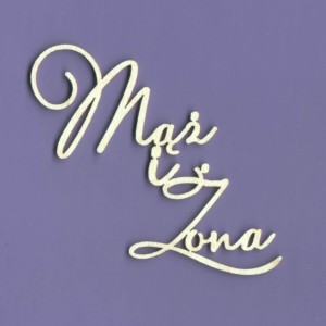 Tekturka Napis - Mąż i Żona Crafty Moly 