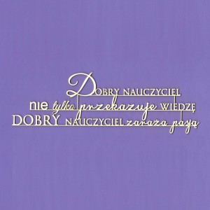 Tekturka Napis - Dobry Nauczyciel Crafty Moly 