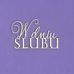 Tekturka Napis - W Dniu Ślubu Crafty Moly 