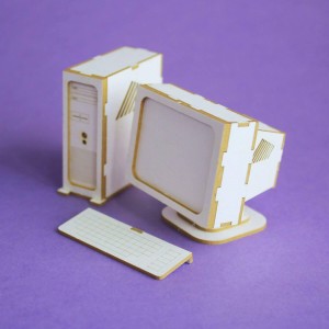 Tekturka 3D Komputer Stacjonarny Crafty Moly