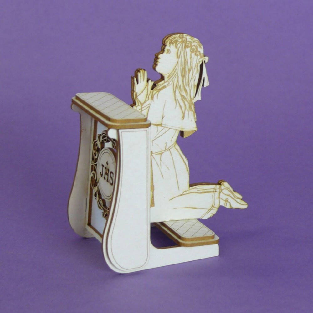 Tekturka 3D Klęcznik Dziewczynka  WYK1385..jpg