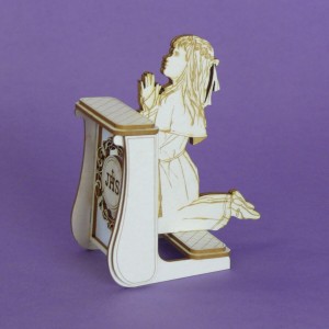 Tekturka 3D Klęcznik Dziewczynka Crafty Moly 