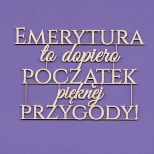 Tekturka Napis -  Emerytura ... Crafty Moly