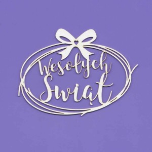 Tekturka Wianek Wesołych Świąt Crafty Moly