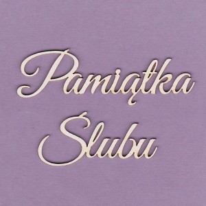 Tekturka Napis - Pamiątka Ślubu Crafty Moly 