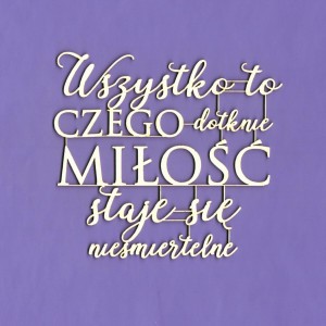 Tekturka Napis - Wszystko Czego ... Crafty Moly 