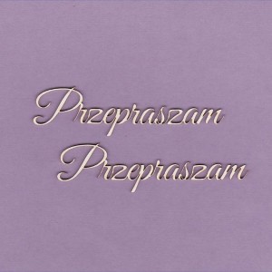 Tekturka Napis - Przepraszam Crafty Moly a'2