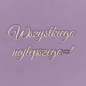 Tekturka Napis - Wszystkiego najl. Crafty Moly 