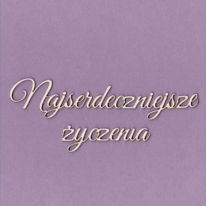 Tekturka Napis - najserd. Życzenia Crafty Moly