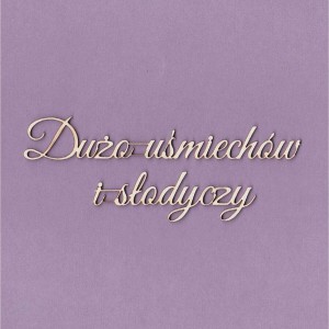 Tekturka Napis - Dużo Uśmiechów Crafty Moly 