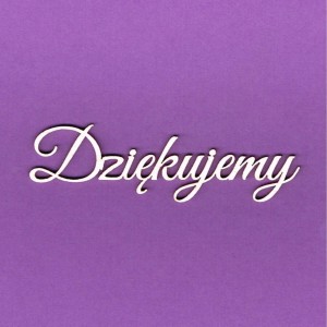 Tekturka Napis - Dziękujemy Crafty Moly a'2