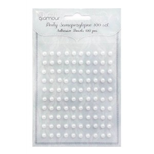 Naklejki DP Craft Perły a'100 Białe 5mm 