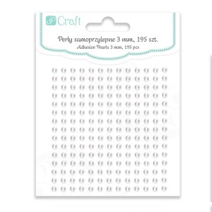Naklejki DP Craft Perły a'195 Białe 3mm