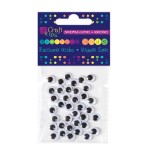Naklejki Oczy Czarne 8mm DP Craft Kids a'36