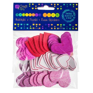Naklejki DP Craft Kids Piankowe Serca a'50 