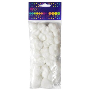 Pomponiki Białe DP Craft Kids 24szt.