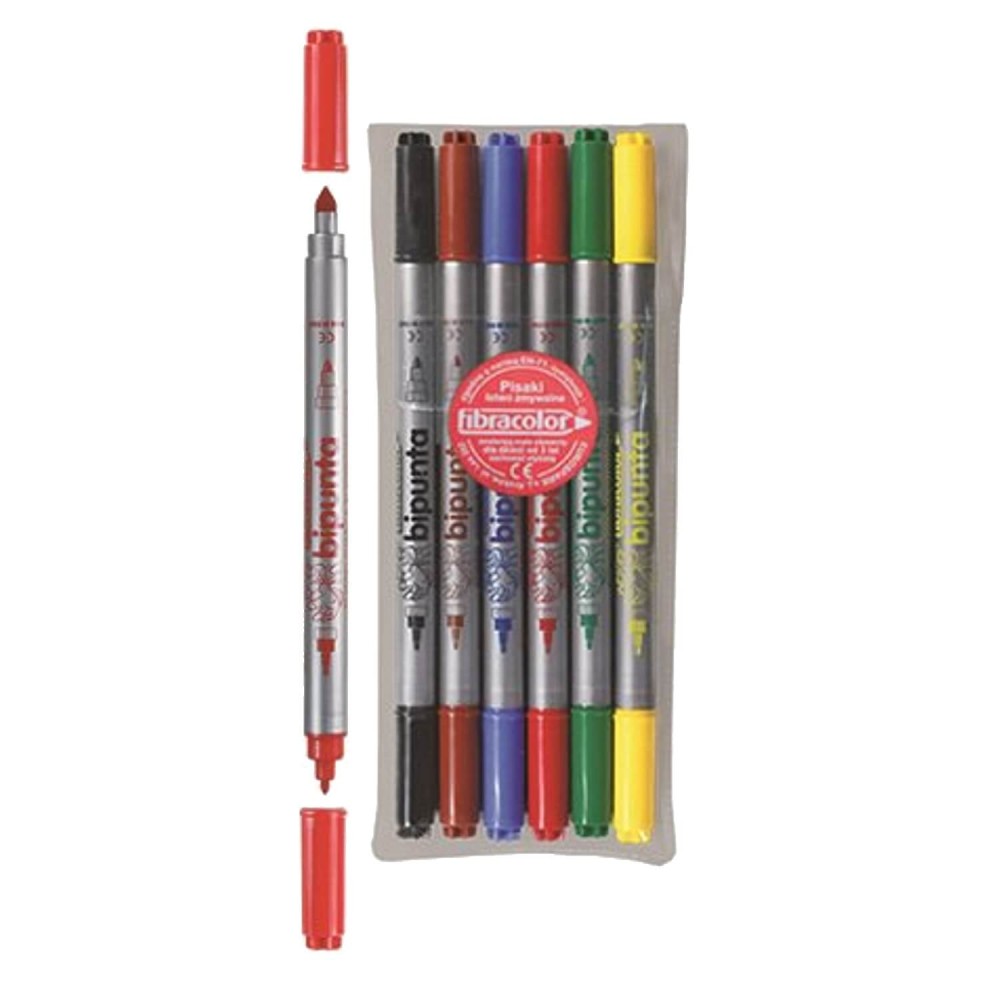 Flamastry Dwustronne 6 kol. Fibracolor Dualpoint.jpg