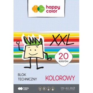 Blok Techniczny Kolorowy A3/20 170g/m2 Happy Color