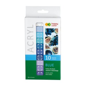 Farby Akrylowe Happy Color 10 kol. 12ml Blue
