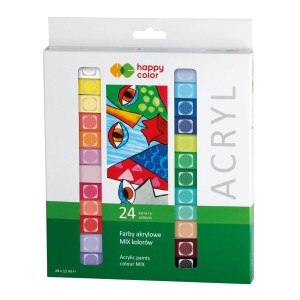 Farby Akrylowe Happy Color 24 kol. 12ml 