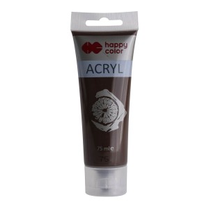 Farba Akrylowa Happy Color 75ml Brązowa Ciemna