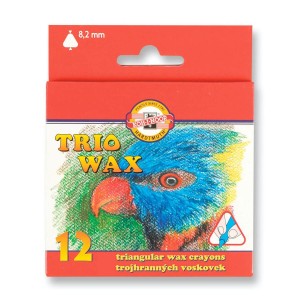 Kredki Świecowe 12 kol. Koh-I-Noor Trio Wax 