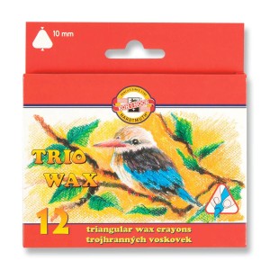 Kredki Świecowe Jumbo 12 kol. Koh-I-Noor Trio Wax 