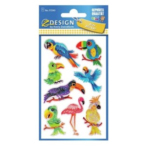 Naklejki Avery ZDesign Kids Ptaki Brokat