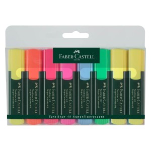 Zakreślacze Zestaw Fluo Faber-Castell 8 kol.