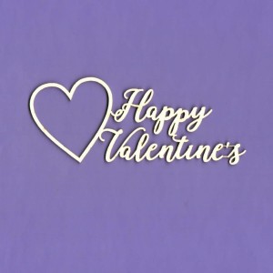 Tekturka Napis - Happy Valentine's Crafty Moly