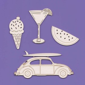 Tekturka Tropical Summer Zestaw 01 Crafty Moly