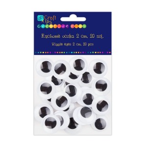 Ozdoba Oczy Czarne 20mm DP Craft Kids a'20