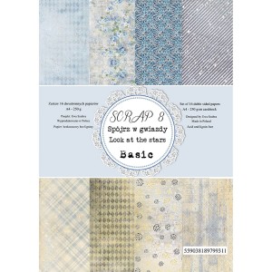 Zestaw Papierów Bazowych A4 Scrap8 Spójrz w Gwiazd
