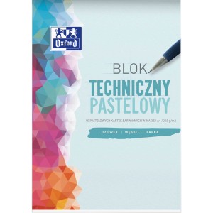 Blok Techniczny Kolorowy Pastel A4/10 225g/m2 Oxford