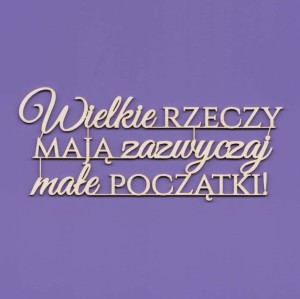 Tekturka Napis - Wielkie Rzeczy Crafty Moly 