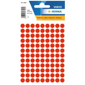 Naklejki Herma Decor Vario Kółka Czerwone 8mm a'5