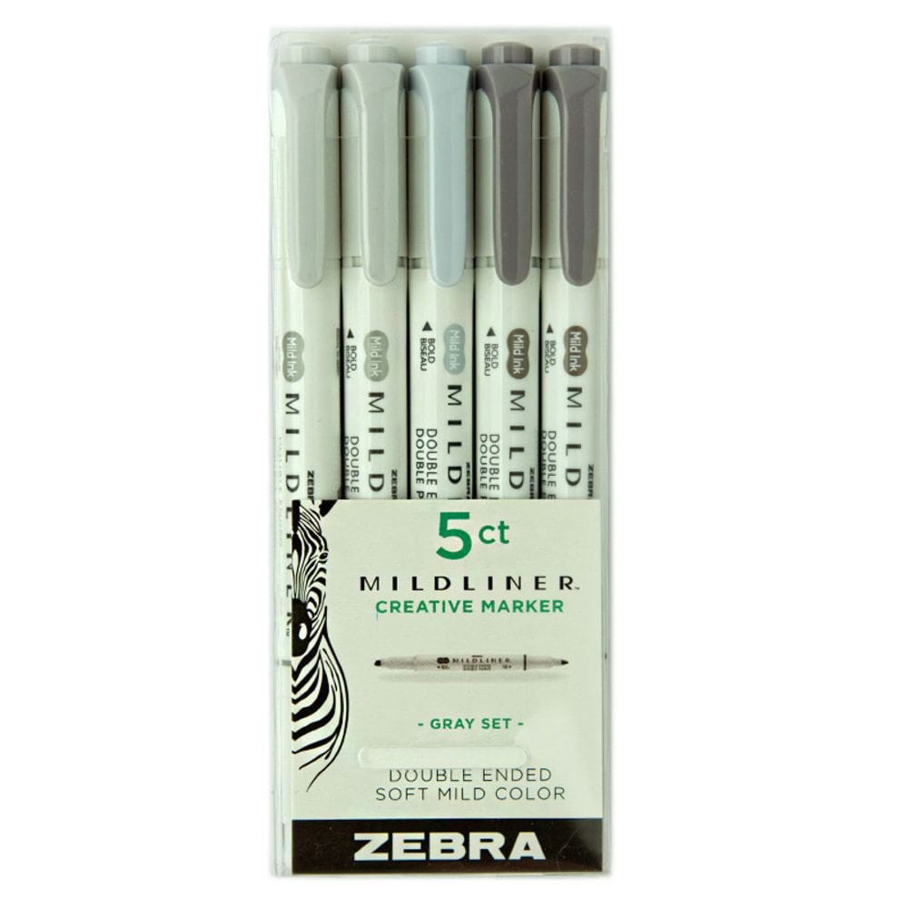 78015 Zakreślacze Zestaw Gray Zebra Mildliner 5 kol.jpg