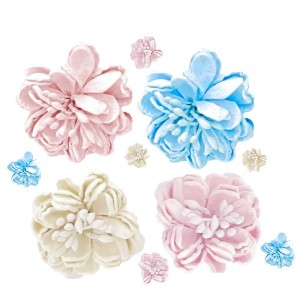 Ozdoba Papierowa Kwiatki DP Craft Kamelie Pastel 10szt.