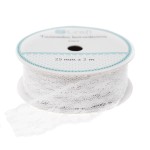 Koronka Biała Dp Craft 2.5cmx2m