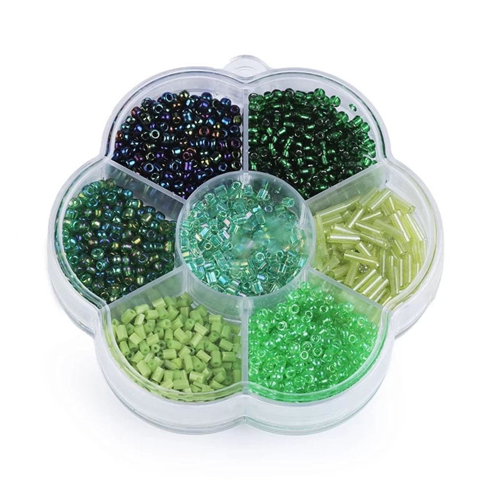 340501 4762 Koraliki Szklane Rokail Zielony Mix.jpg